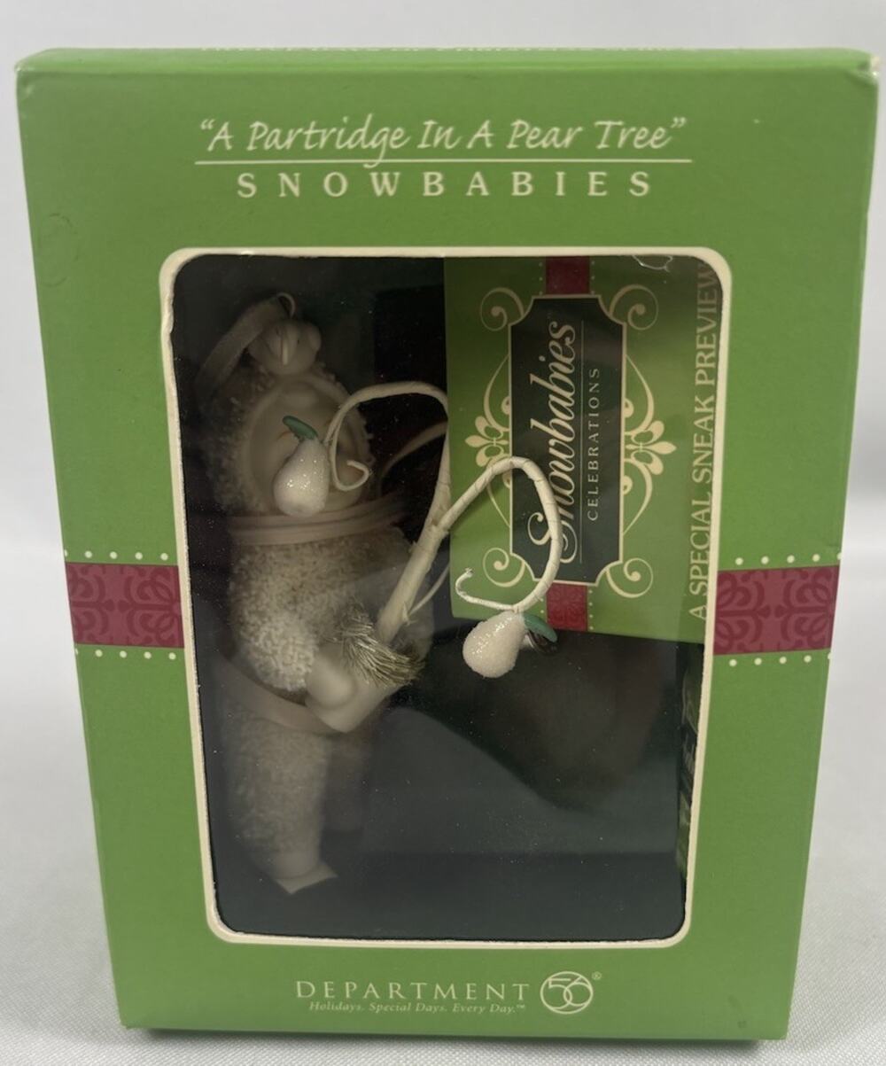 Snow Babies Department 56 In Box A Partridge In A Pear Tree. Christmas